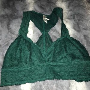 Free people Intimates Bralette lace dark green M